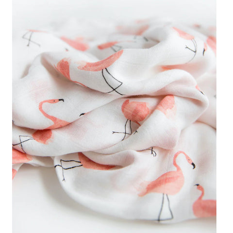 Little Unicorn Single Deluxe Swaddle Pink Ladies Flamingo
