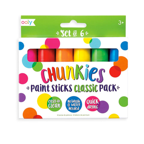 Ooly Chunkies Paint Sticks Classic Pack of 6