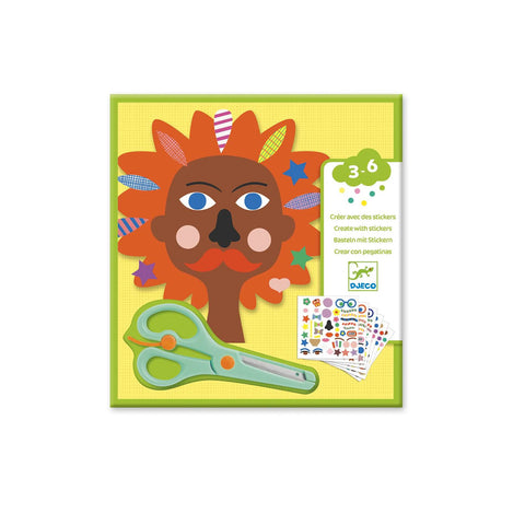Djeco Create with Stickers Craft Kit Hairdresser