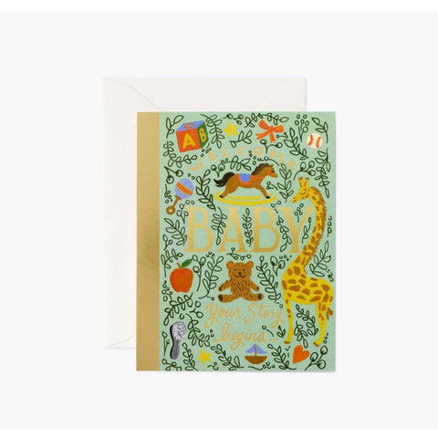 Rifle Paper Co Card Welcome Baby Your Story Begins