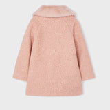 Mayoral Pink Shearling and Faux Fur Coat