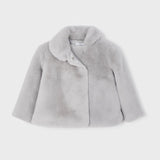 Mayoral Grey Faux Fur Coat