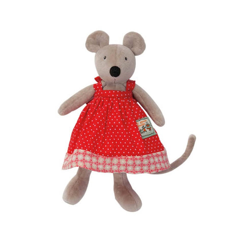 Moulin Roty Nini Mouse Red Dress Doll Small