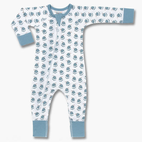 Sapling Happy Jammy Milk Zip Romper
