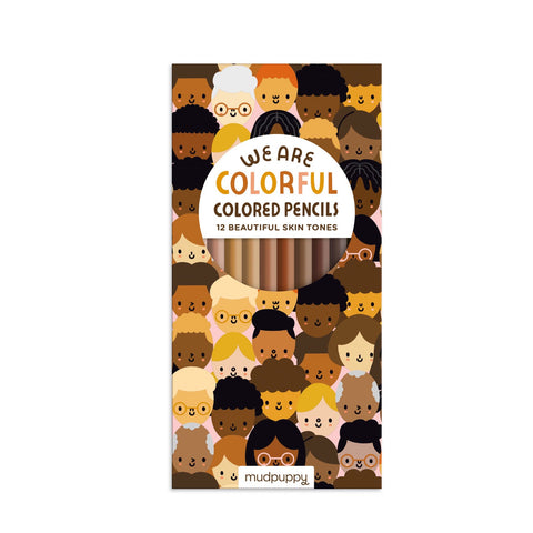 Mudpuppy We are Colorful Colored Pencils Set of 12