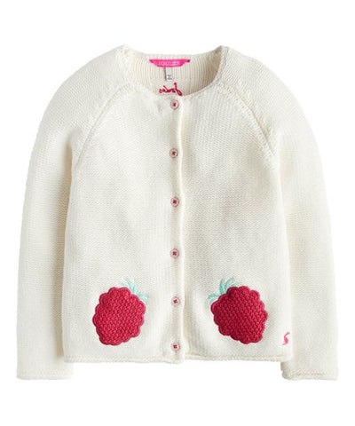 Joules Sweater Cream with Raspberries